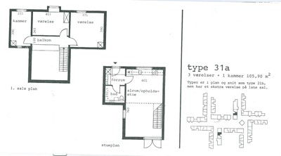 4-rums lejlighed i Tinggården II, kun 136 og 167